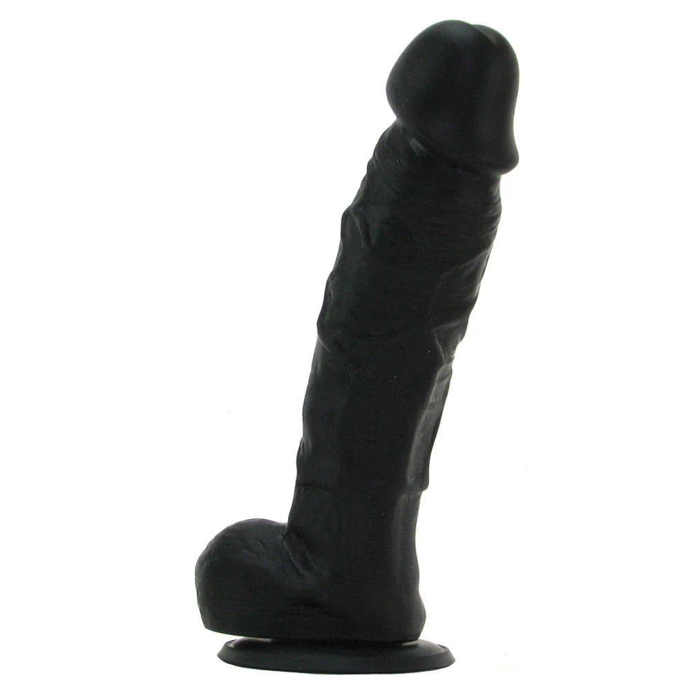 Small Silicone Colours Dildo 7" – Black