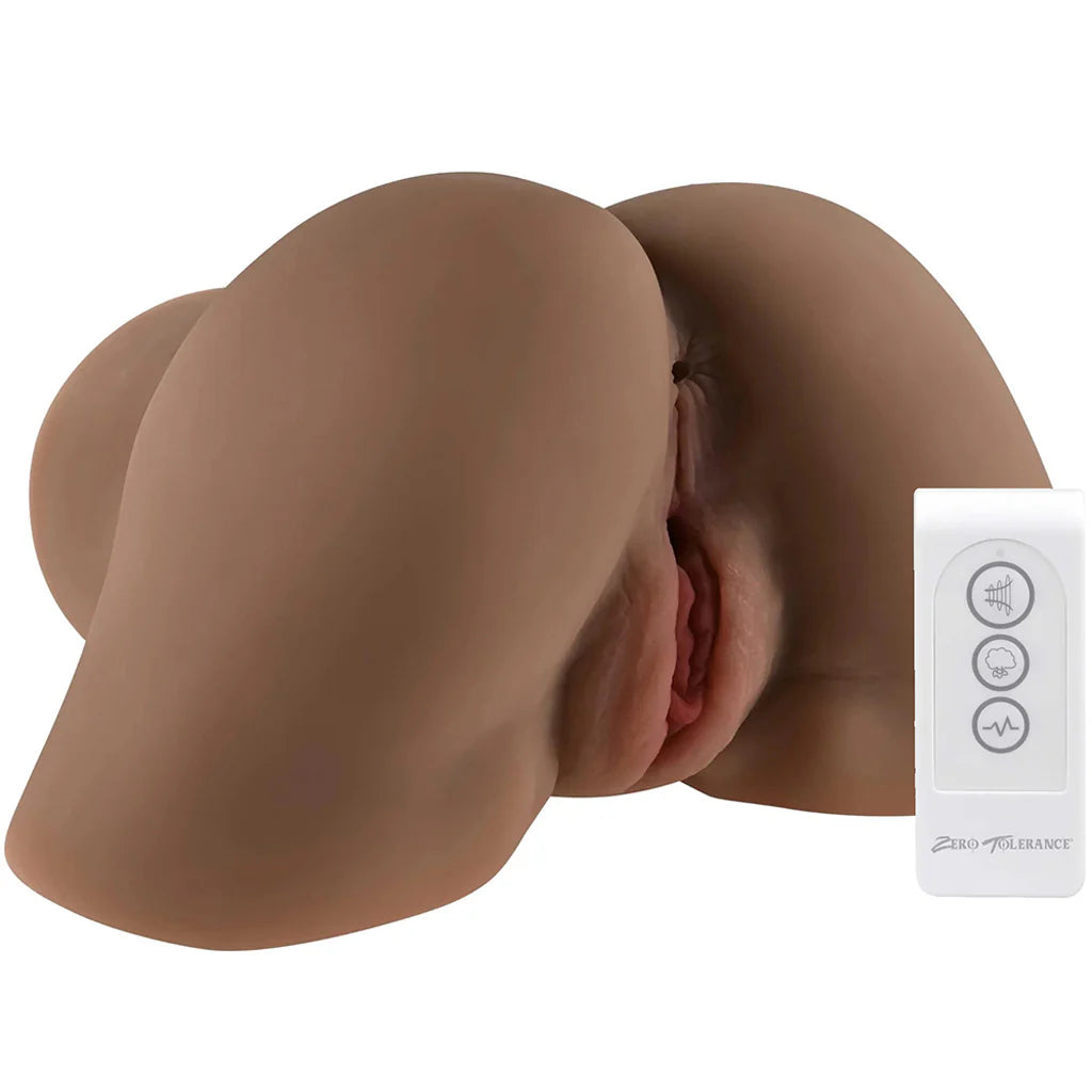 Rear Beauty Sucking & Vibrating Masturbator in Dark