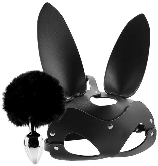 Tailz Bunny Tail Anal Plug &amp; Mask Set – Hop Into Fantasy 🐇✨