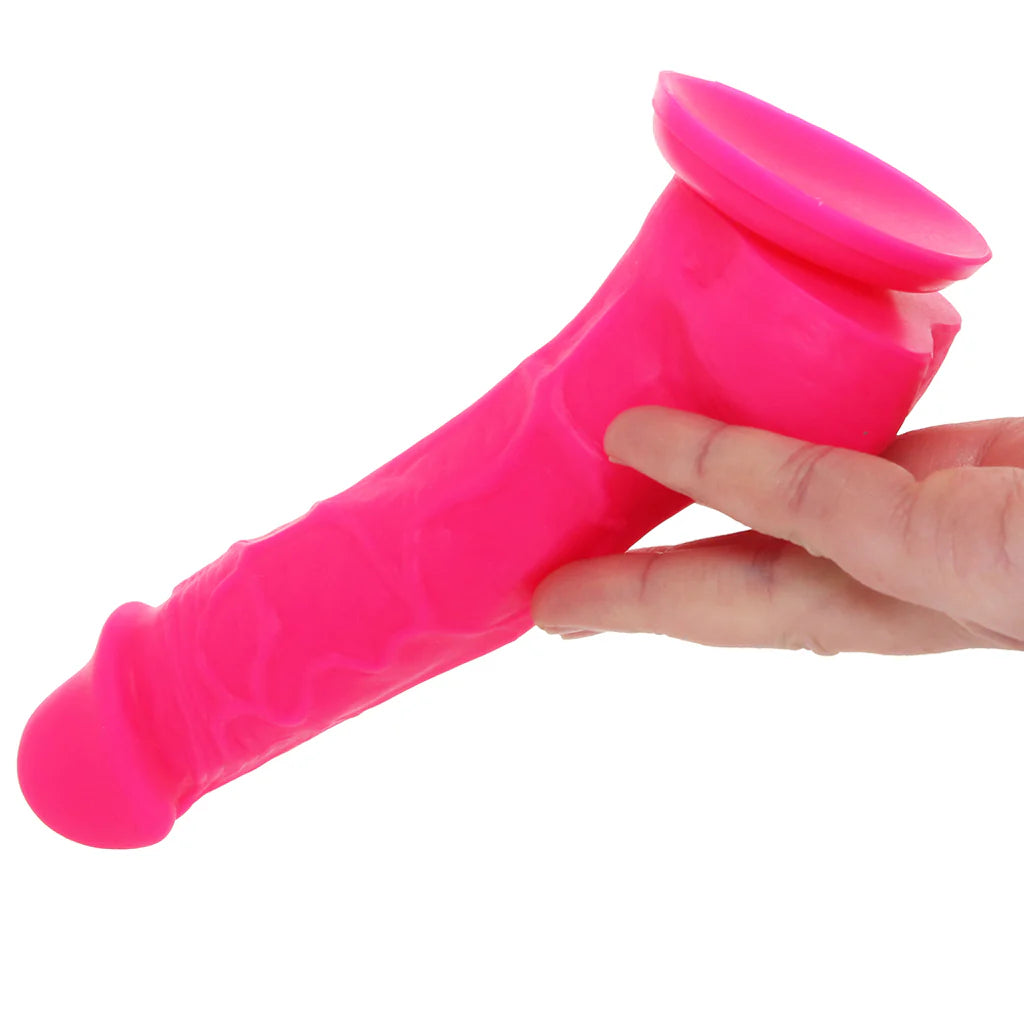 Small Silicone Colours Dildo  7"– Pink