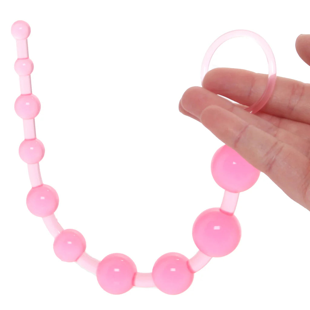 X-10 Anal Beads (Pink) – Beginner-Friendly Booty Bliss 🍑💖