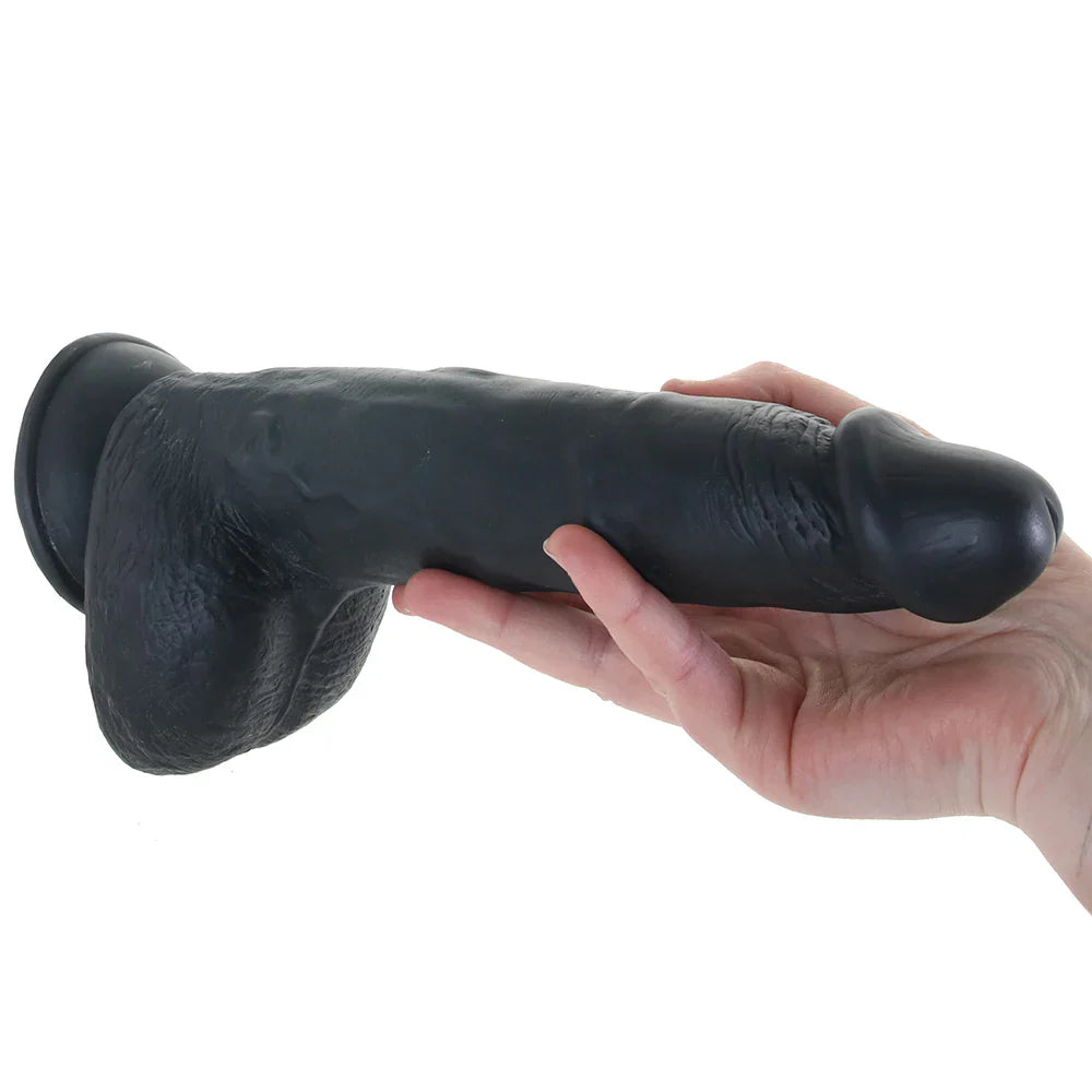 Master Cock Beefy Brad 9 Inch Ballsy Dildo in Black