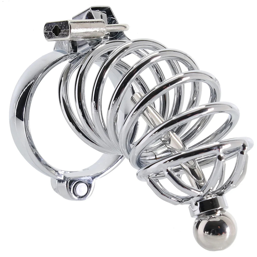 Blue Line Urethral Play Cage – Total Control in Steel 🔒